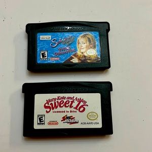 Two Game Boy Games -Mary Kate & Ashley sweet 16 AND Sabrina potion commotion